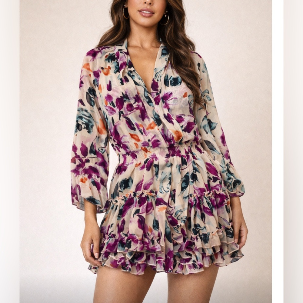 Misa Los Angeles Multicolor Floral Dress